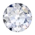 Ungefasster Rund-Moissanit-Edelstein im Facettenschliff - 1,14 ct.