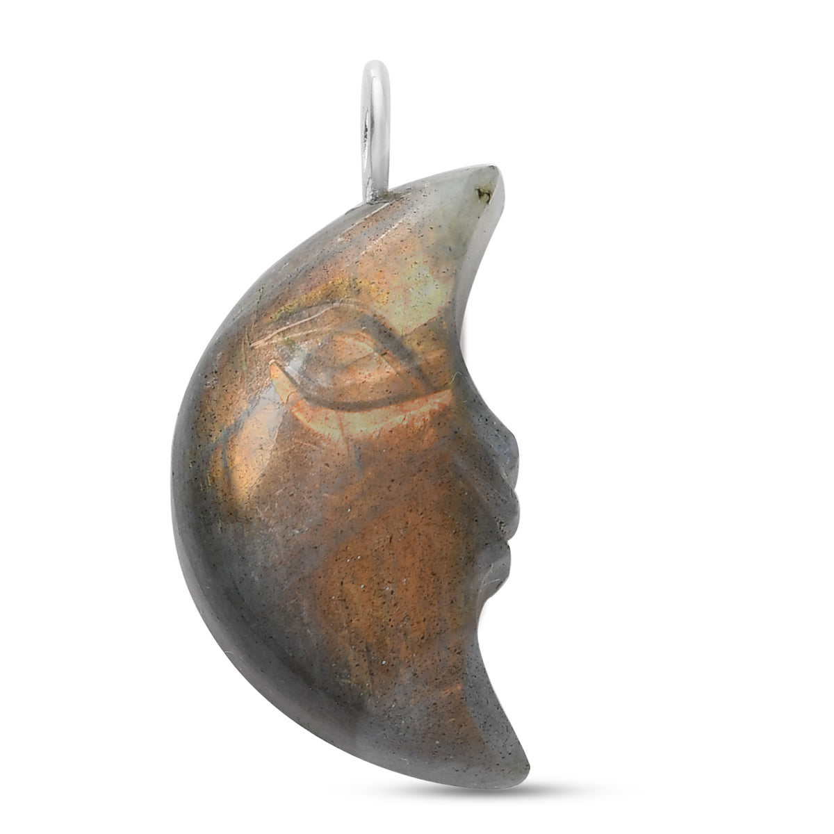 Feuer-Labradorit-Anhänger, 925 Silber ca. 16,47 ct