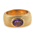 Afrikanischer Amethyst Ring Messing vergoldet (Größe 16.00) ca. 1,16 ct