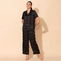 TAMSY - Satin Loungewear, M 38, Schwarz