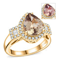 LUXORO AAA Turkizit, Weißer Diamant Ring 585 Gold (Größe 20.00) ca. 3,15 ct