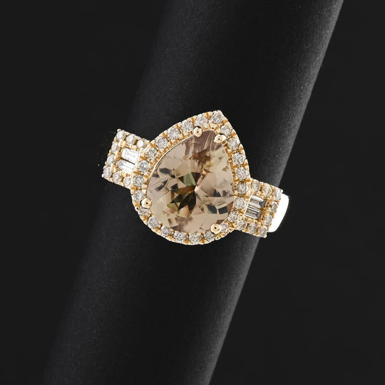 LUXORO AAA Turkizit, Weißer Diamant AGI zertifiziert Ring 585 Gold (Größe 19.00) ca. 3.15 ct