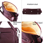 100% echte Leder Handtasche RFID Schutz, 43x28x7,5 cm, Braun