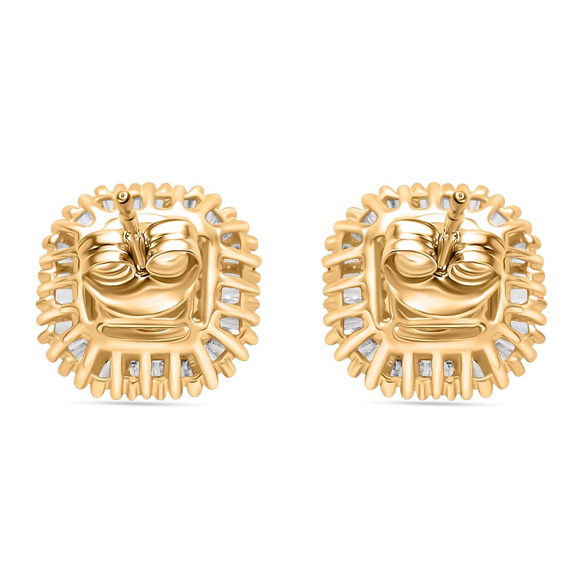 AAA Gelber Saphir, Weißer Diamant Ohrringe, AGI zertifiziert und geprüft, 585 Gelb Gold ca. 2.44 ct