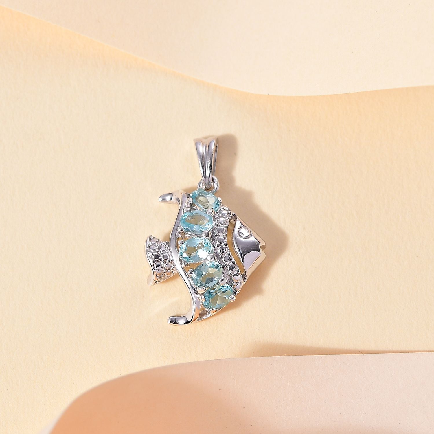 SEA LIFE KOLLEKTION - AA Lagunen Apatit Anhänger 925 Silber rhodiniert ca. 1.00 ct
