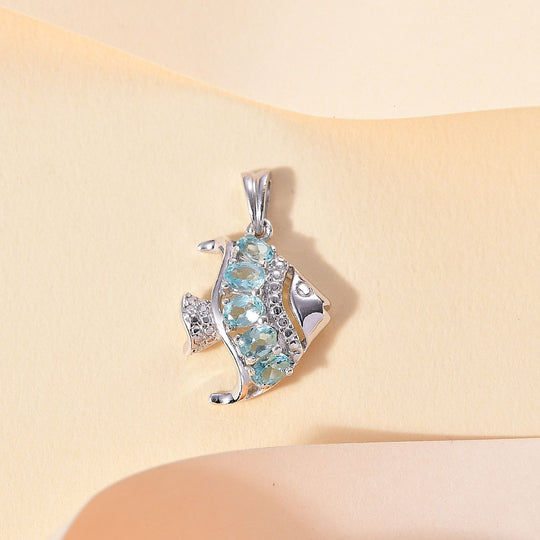 SEA LIFE KOLLEKTION - AA Lagunen Apatit Anhänger 925 Silber rhodiniert ca. 1.00 ct