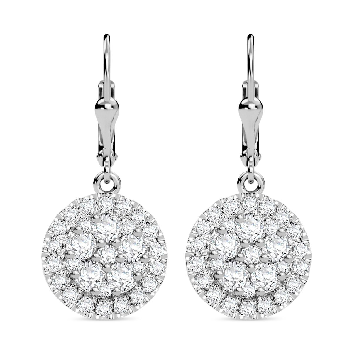 J Francis gefertigt mit SWAROVSKI - Zirkonia Ohrringe 925 Silber rhodiniert