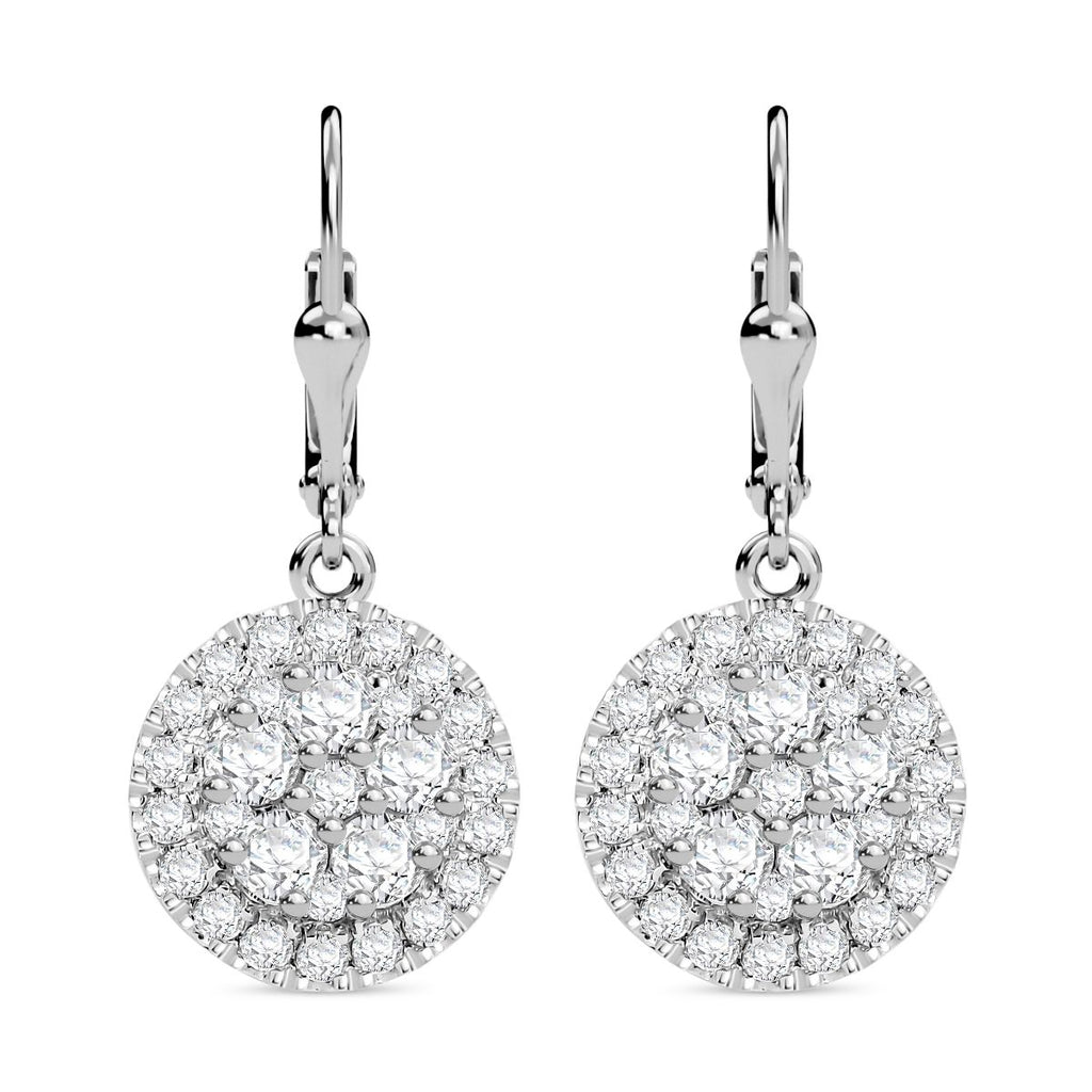 J Francis gefertigt mit SWAROVSKI - Zirkonia Ohrringe 925 Silber rhodiniert
