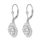 J Francis gefertigt mit SWAROVSKI - Zirkonia Ohrringe 925 Silber rhodiniert