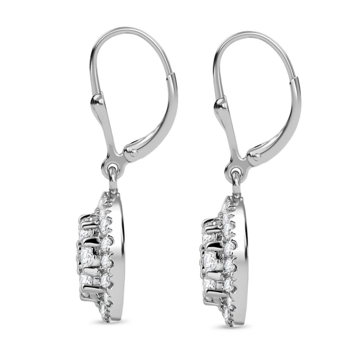 J Francis gefertigt mit SWAROVSKI - Zirkonia Ohrringe 925 Silber rhodiniert