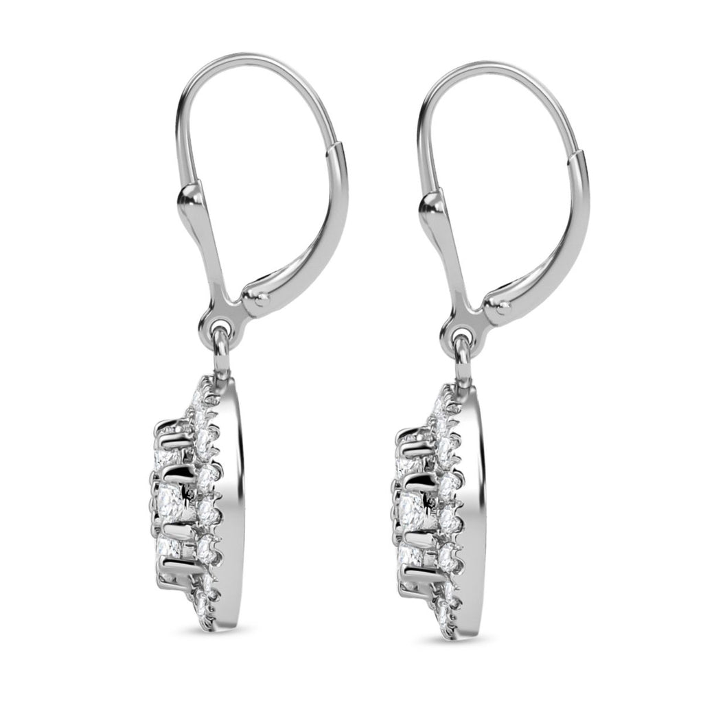J Francis gefertigt mit SWAROVSKI - Zirkonia Ohrringe 925 Silber rhodiniert