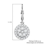 J Francis gefertigt mit SWAROVSKI - Zirkonia Ohrringe 925 Silber rhodiniert