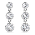 J Francis gefertigt mit SWAROVSKI Zirkonia Ohrringe 925 Silber rhodiniert