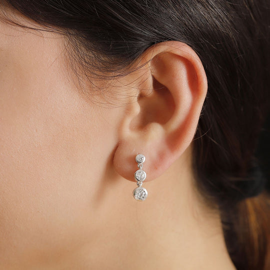 J Francis gefertigt mit SWAROVSKI Zirkonia Ohrringe 925 Silber rhodiniert