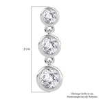 J Francis gefertigt mit SWAROVSKI Zirkonia Ohrringe 925 Silber rhodiniert