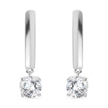 J Francis gefertigt mit SWAROVSKI Zirkonia Ohrringe 925 Silber Standard 1.95 ct