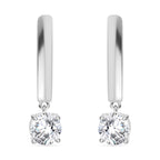 J Francis gefertigt mit SWAROVSKI Zirkonia Ohrringe 925 Silber Standard 1.95 ct