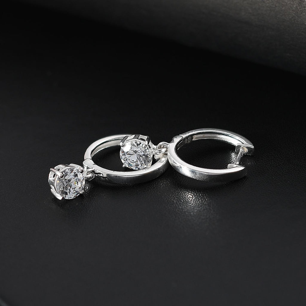 J Francis gefertigt mit SWAROVSKI Zirkonia Ohrringe 925 Silber Standard 1.95 ct
