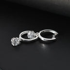 J Francis gefertigt mit SWAROVSKI Zirkonia Ohrringe 925 Silber Standard 1.95 ct