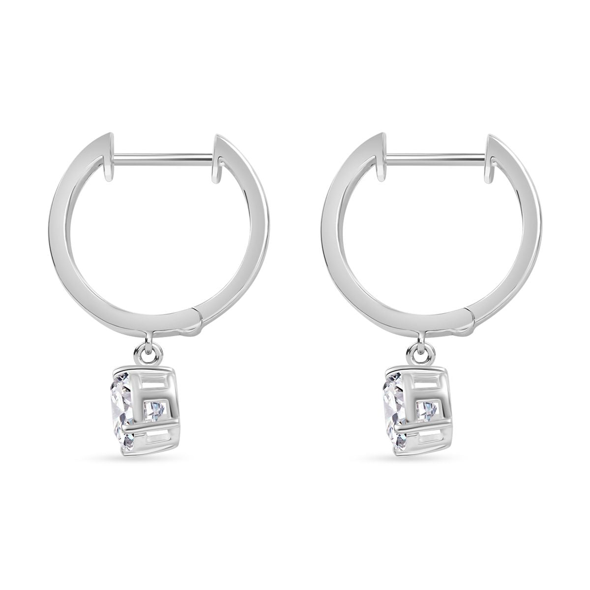 J Francis gefertigt mit SWAROVSKI Zirkonia Ohrringe 925 Silber Standard 1.95 ct
