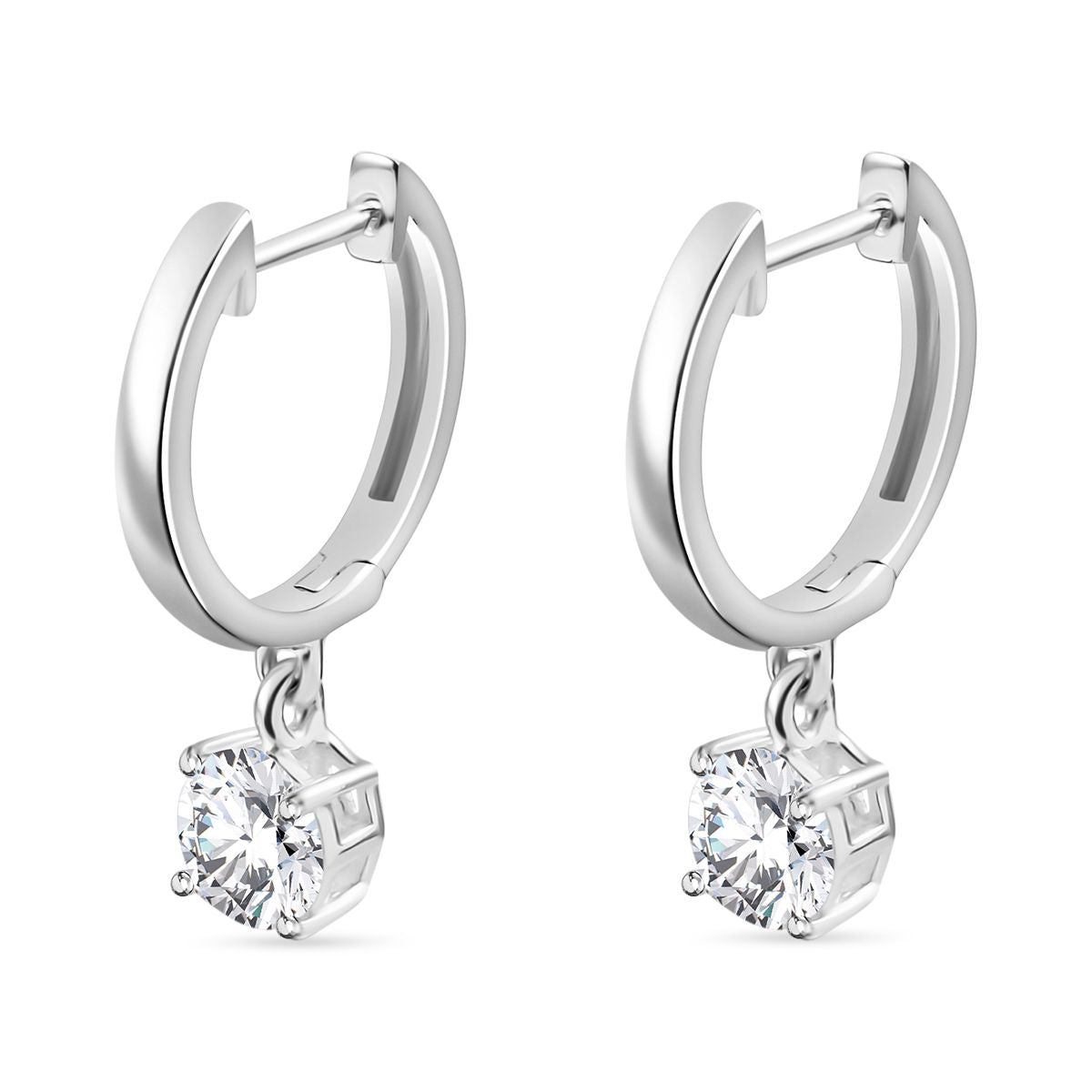 J Francis gefertigt mit SWAROVSKI Zirkonia Ohrringe 925 Silber Standard 1.95 ct