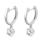 J Francis gefertigt mit SWAROVSKI Zirkonia Ohrringe 925 Silber Standard 1.95 ct