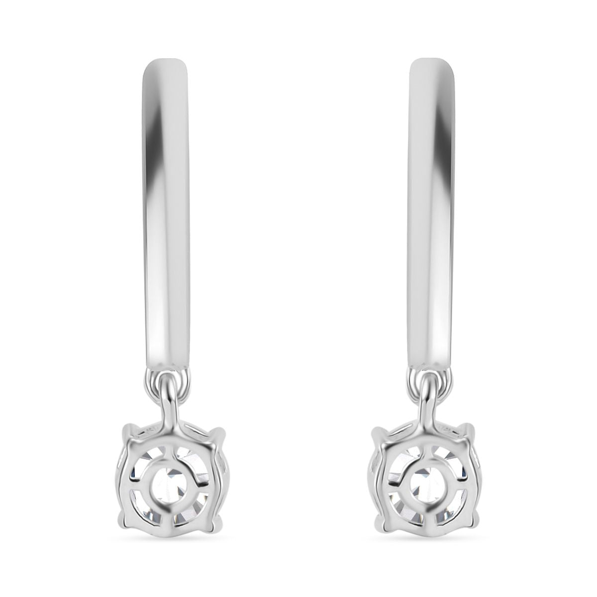 J Francis gefertigt mit SWAROVSKI Zirkonia Ohrringe 925 Silber Standard 1.95 ct