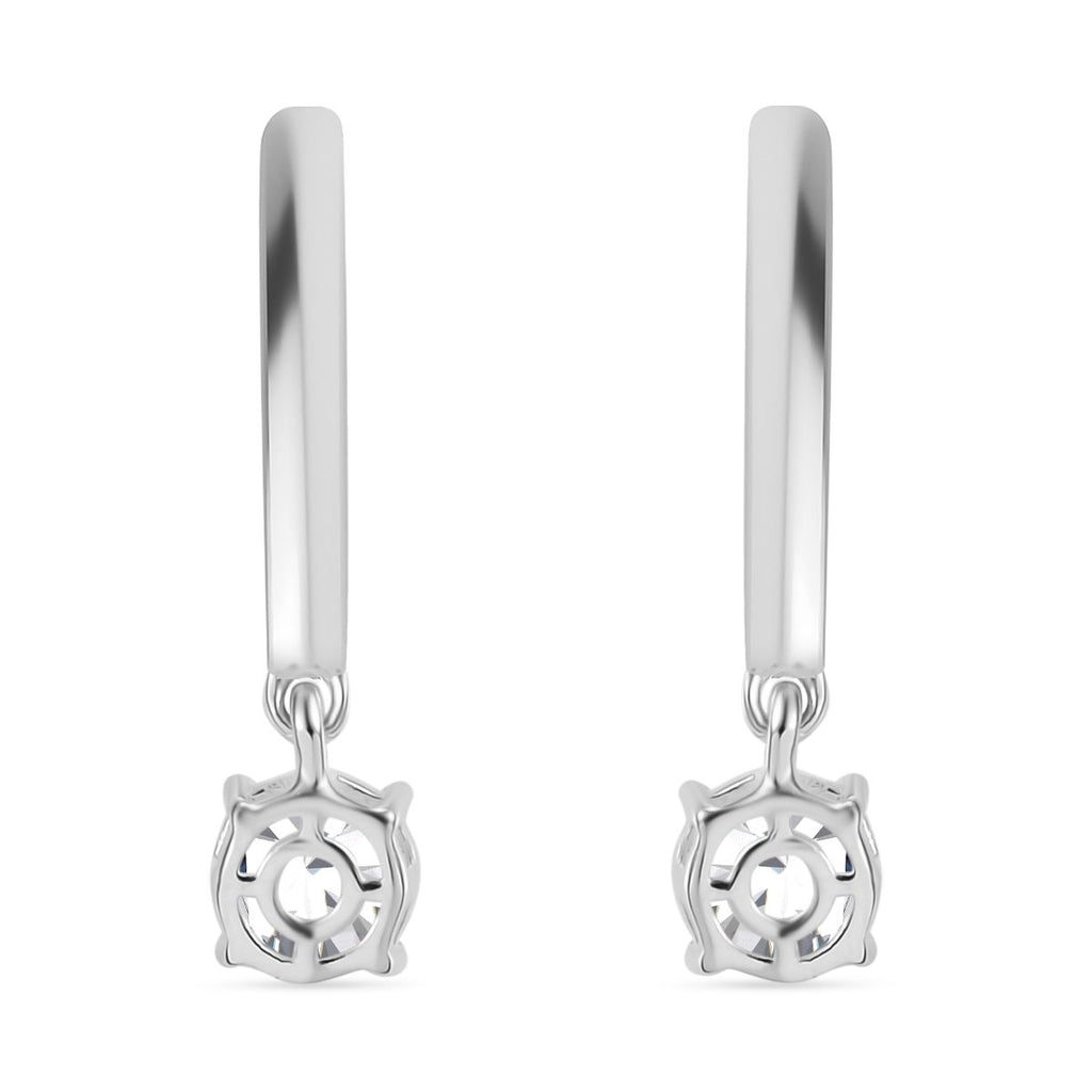 J Francis gefertigt mit SWAROVSKI Zirkonia Ohrringe 925 Silber Standard 1.95 ct