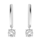 J Francis gefertigt mit SWAROVSKI Zirkonia Ohrringe 925 Silber Standard 1.95 ct