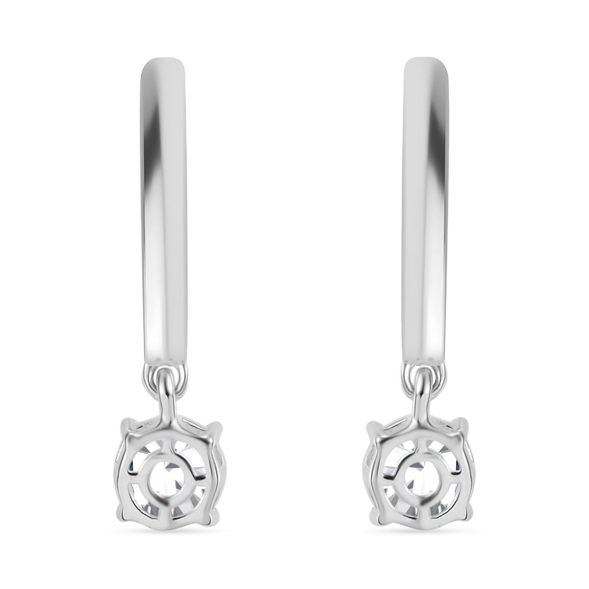 J Francis gefertigt mit SWAROVSKI Zirkonia Ohrringe 925 Silber Standard 1.95 ct