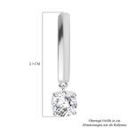 J Francis gefertigt mit SWAROVSKI Zirkonia Ohrringe 925 Silber Standard 1.95 ct
