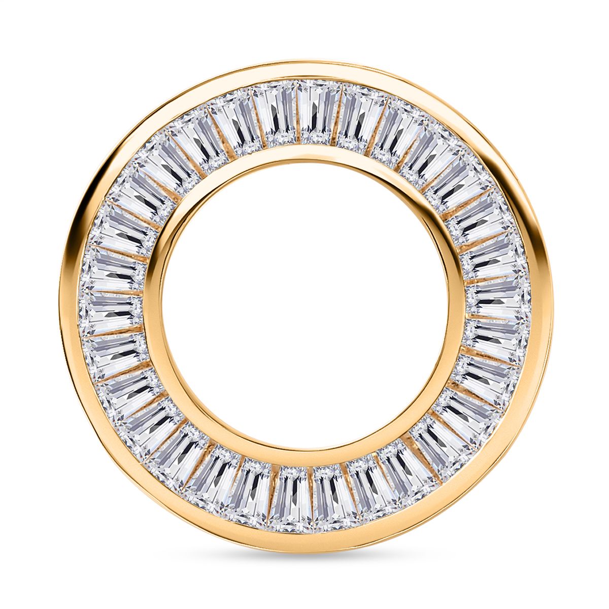 J Francis gefertigt mit SWAROVSKI - Zirkonia Anhänger 925 Silber 750 Gelbgold Vermeil