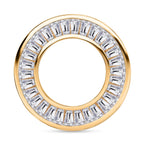 J Francis gefertigt mit SWAROVSKI - Zirkonia Anhänger 925 Silber 750 Gelbgold Vermeil