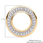 J Francis gefertigt mit SWAROVSKI - Zirkonia Anhänger 925 Silber 750 Gelbgold Vermeil