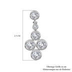 Zirkonia Ohrringe 925 Silber rhodiniert