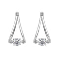 J Francis gefertigt mit SWAROVSKI Zirkonia Ohrringe 925 Silber platiniert