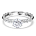 J Francis gefertigt mit SWAROVSKI Weißer Swarovski Kristall Ring 925 Silber rhodiniert (Größe 21.00)