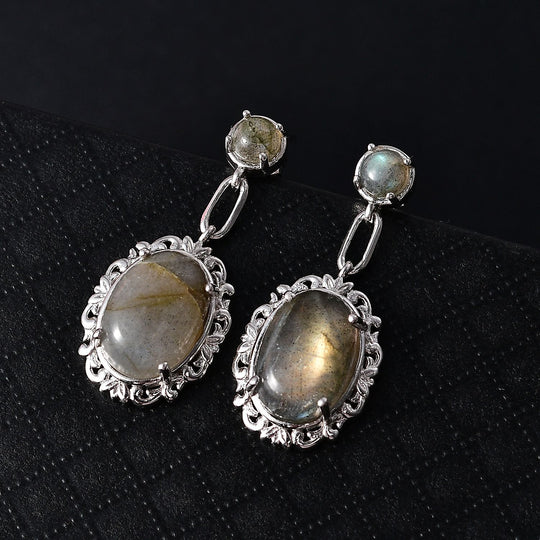 Malachit Ohrringe Messing ca. 18.61 ct