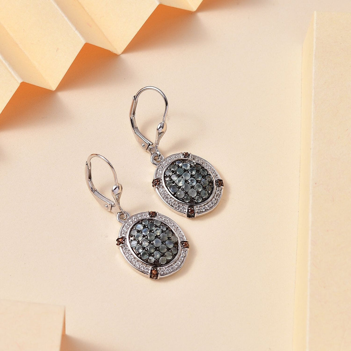 Alexandrit Ohrringe 925 Silber rhodiniert ca. 2.54 ct