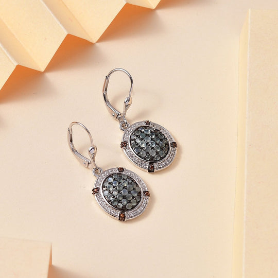 Alexandrit Ohrringe 925 Silber rhodiniert ca. 2.54 ct