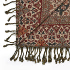 Jamawar-Schal, Viskose, 3-Schiffchen-Webung, 70x200 cm, Blumen