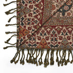 Jamawar-Schal, Viskose, 3-Schiffchen-Webung, 70x200 cm, Blumen