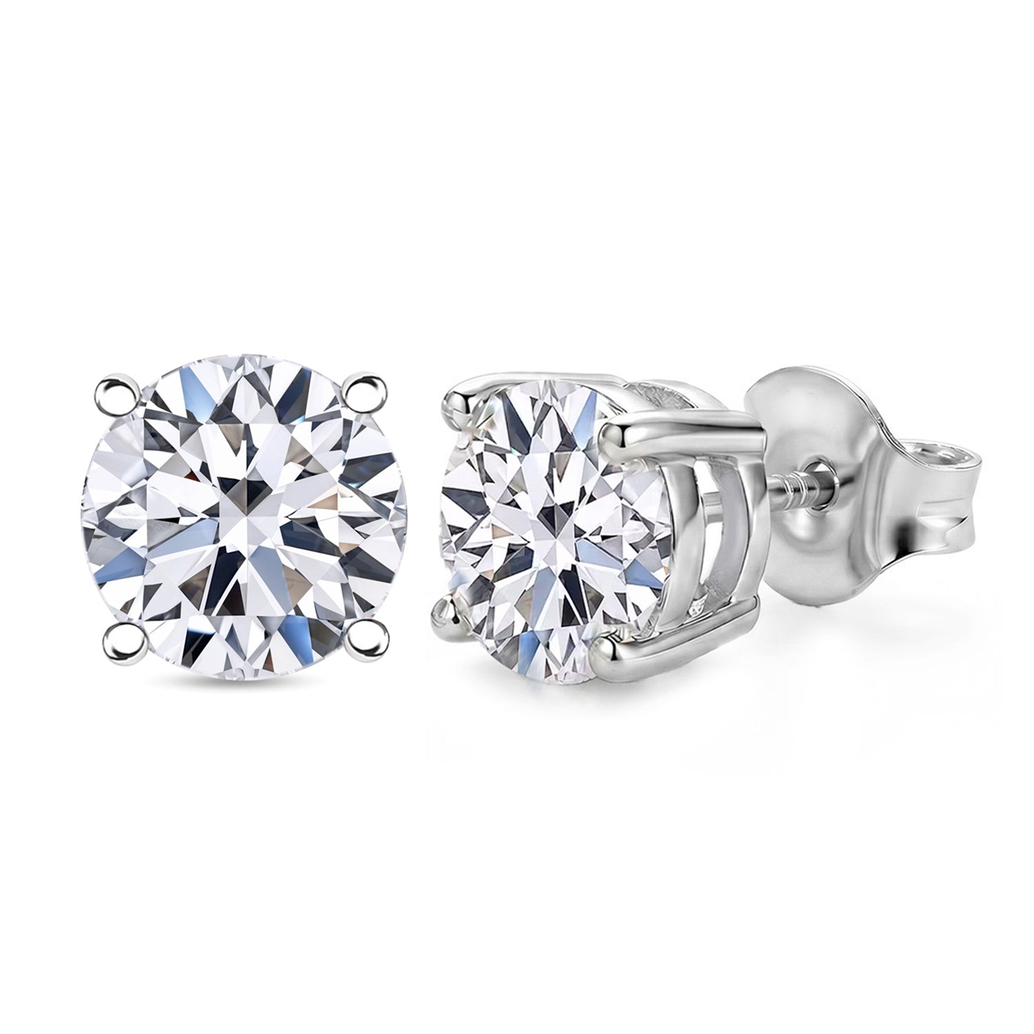 LUXURIANT DIAMOND - Lab Grown Diamant VS-EF SGL zertifiziert Ohrringe, 585 Weißgold ca. 3.00 ct