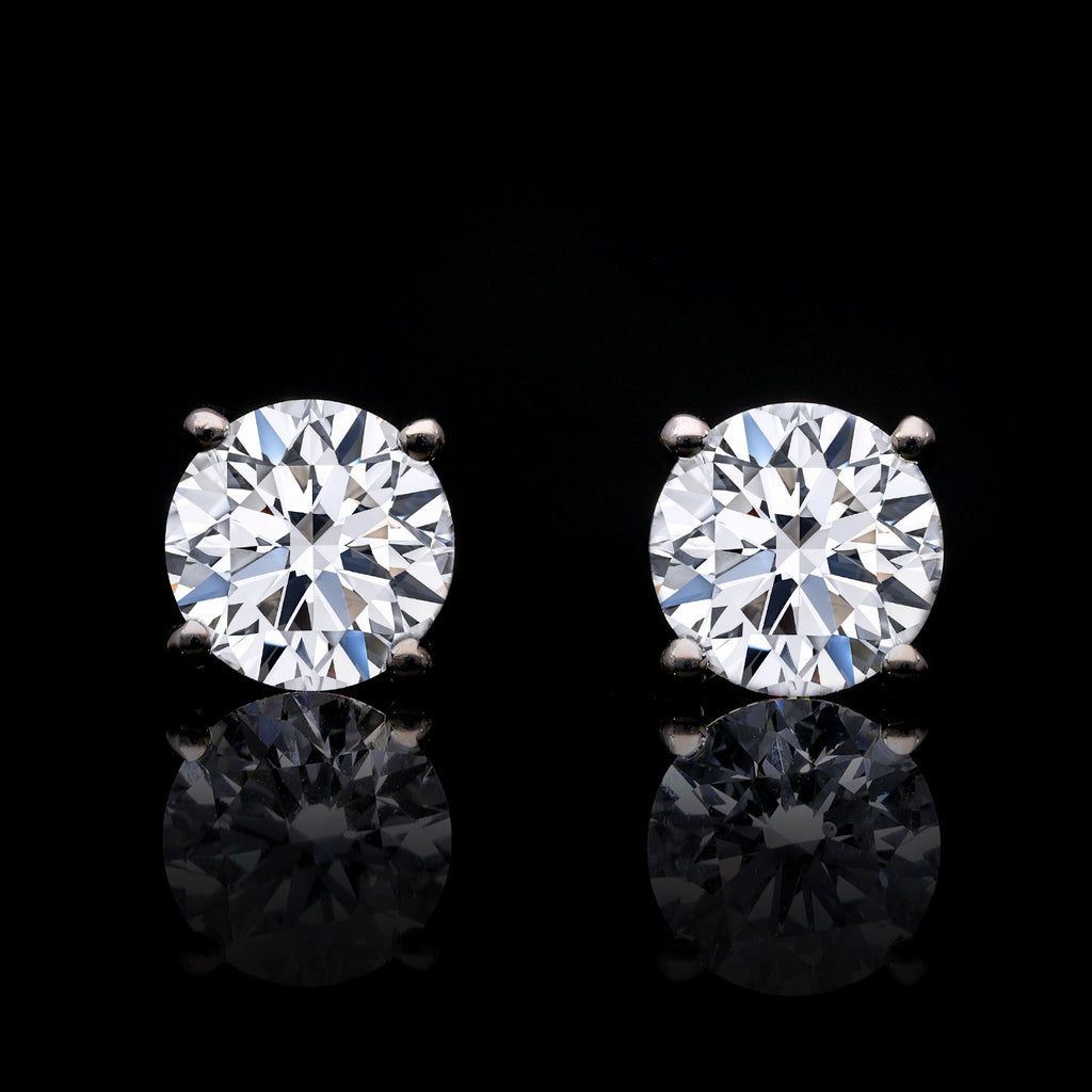 LUXURIANT DIAMOND - Lab Grown Diamant VS-EF SGL zertifiziert Ohrringe, 585 Weißgold ca. 3.00 ct