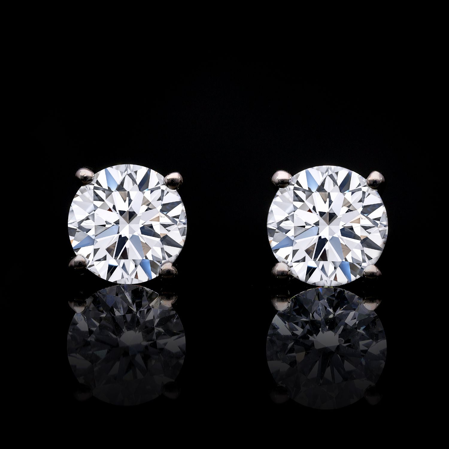 LUXURIANT DIAMOND - Lab Grown Diamant VS-EF SGL zertifiziert Ohrringe, 585 Weißgold ca. 3.00 ct