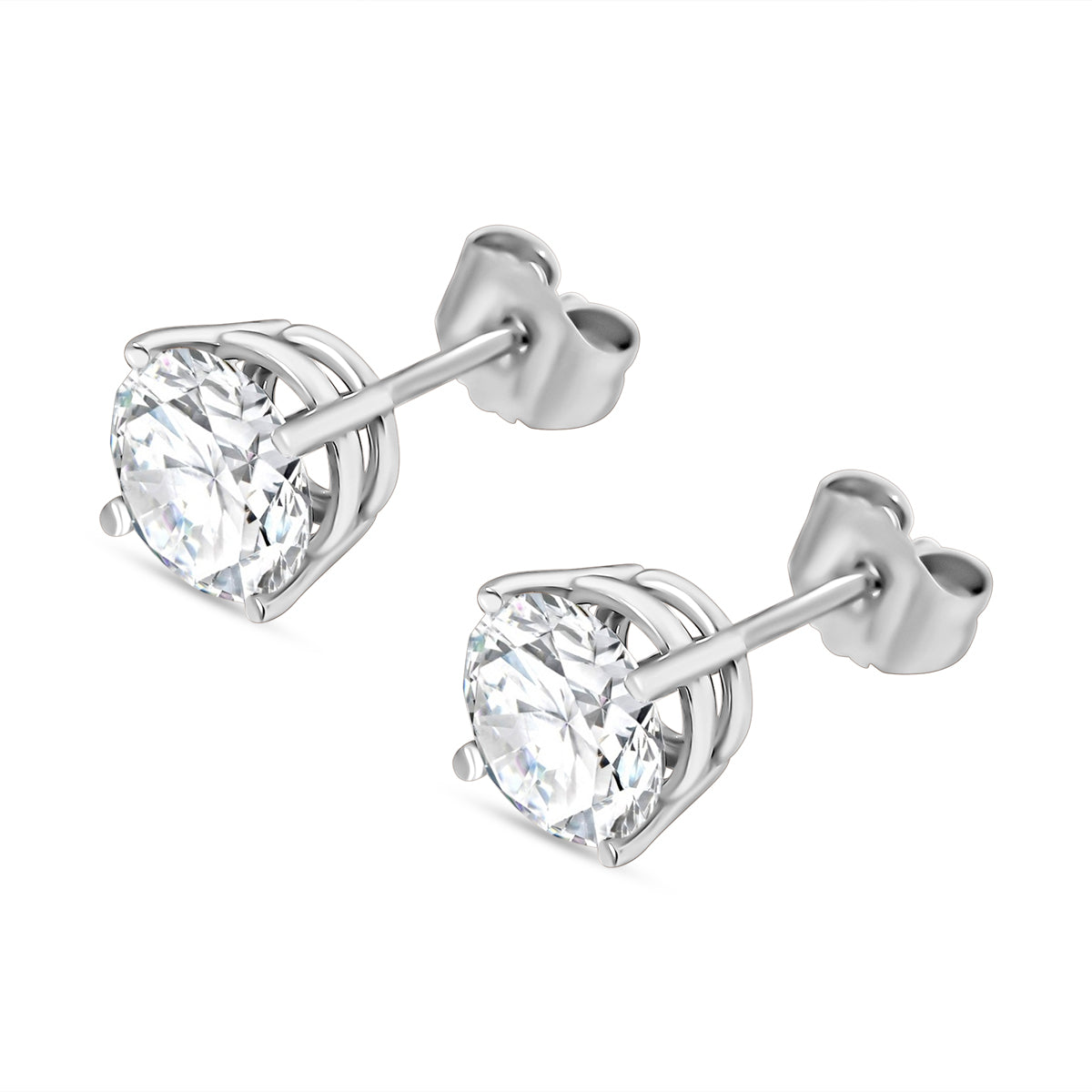 LUXURIANT DIAMOND - Lab Grown Diamant VS-EF SGL zertifiziert Ohrringe, 585 Weißgold ca. 3.00 ct