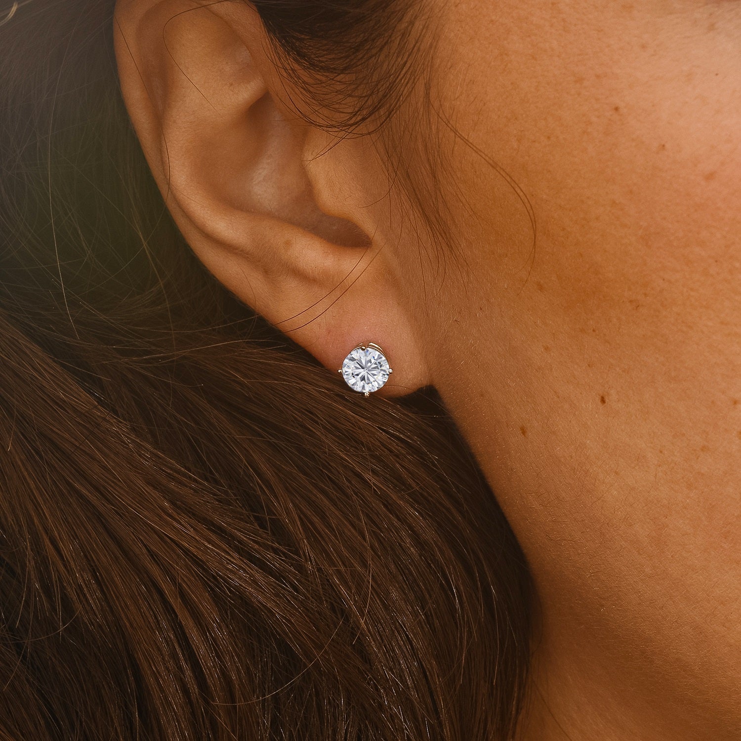 LUXURIANT DIAMOND - Lab Grown Diamant VS-EF SGL zertifiziert Ohrringe, 585 Weißgold ca. 3.00 ct
