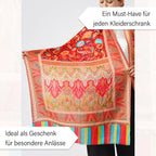 Rotwein Paisley Druck