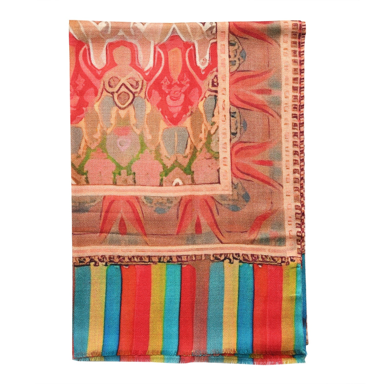 Rotwein Paisley Druck