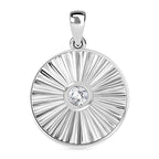 Zirkonia Anhänger 925 Silber rhodiniert 0.45 ct